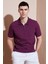 Pamuklu Regular Fit Yarım Fermuarlı Polo Yaka T Shirt Erkek Polo Yak T Shirt 5903008 1