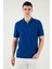 Pamuklu Regular Fit Yarım Fermuarlı Polo Yaka T Shirt Erkek Polo Yak T Shirt 5903008 2
