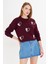 Kalpli Taş Baskılı Sweatshirt 4