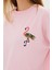 Flamingo Baskılı İki İplik Sweatshirt 5