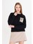 Zebra Baskılı İki İplik Sweatshirt 1