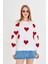 Havlu Kalp Baskılı İki İplik Sweatshirt 4