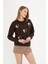 Kalpli Taş Baskılı Sweatshirt 4