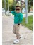 Erkek Çocuk Ikili Takım Spor ve Şık Sweatshirt & Gabardin Kargo Pantolon Kombin Mevsimlik Takım 4