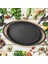 Sahan Oval Siyah Mat Ahşap Stand 21 x 14 cm Eco 5
