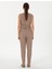 Kadın Camel Keten Karışımlı Kumaş Pantolon 50299967-VR015 4