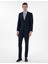 Erkek Lacivert Slim Fit Çizgili Takım Elbise 50302413-VR033 1