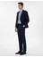 Erkek Lacivert Slim Fit Çizgili Takım Elbise 50302413-VR033 4