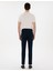 Erkek Lacivert Slim Fit Gofre Yazlık Kanvas Pantolon 50305235-VR033 4
