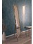 Doğal Ahşap Ayaklı Dikdörtgen Boy Aynası 145x40 cm, sıcak kahverengi tonuyla şıklık sağlar. 2