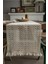 Organik Pamuk Dantel Runner, Kelebek Desenli, 150x35 cm, Dikdörtgen, Krem Renkli 4