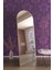Altın renkli oval metal çerçeveli büyük boy ayaklı modern aynası, 180x60cm 1