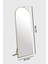 Altın renkli oval metal çerçeveli büyük boy ayaklı modern aynası, 180x60cm 4