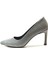 4.99-1 Platin & Siyah Simli Abiye Kadın Stiletto Ayakkabı 4