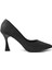 4.99-1 Platin & Siyah Simli Abiye Kadın Stiletto Ayakkabı 1
