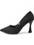 4.99-1 Platin & Siyah Simli Abiye Kadın Stiletto Ayakkabı 3