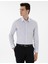 Erkek Mavi Çizgili Slim Fit Uzun Kollu Gömlek 50304538-VR036 1