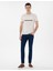 Erkek Ekru Slim Fit Tişört 50302549-VR019 4
