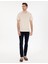 Erkek Bej %100 Pamuk Slim Fit Bisiklet Yaka Basic Tişört 50306980-VR011 4