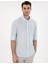 Erkek Açık Mavi Keten Görünümlü Slim Fit Uzun Kollu Gömlek 50302710-VR003 3