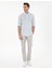 Erkek Açık Mavi Keten Görünümlü Slim Fit Uzun Kollu Gömlek 50302710-VR003 4