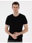 Erkek Siyah Slim Fit Bisiklet Yaka Triko Tişört 50307401-VR046 1