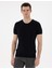 Erkek Lacivert Slim Fit Bisiklet Yaka Triko Tişört 50307401-VR033 1