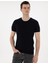 Erkek Lacivert Slim Fit Bisiklet Yaka Triko Tişört 50307401-VR033 3