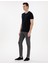Erkek Lacivert Slim Fit Bisiklet Yaka Triko Tişört 50307401-VR033 4