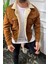 R.lion Kürklü Kot Mont Premium Denim -- Açık Camel-- 2