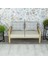 Rustik Doğal Ahşap Natural Renk Bahçe & Balkon Oturma Grubu 1