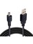 4575 Mini USB To USB Data Şarj Kablosu, Siyah 1