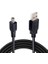 4575 Mini USB To USB Data Şarj Kablosu, Siyah 2