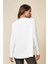 Beyaz Uzun Kollu Katmanlı Oversize Kadın Bluz 3
