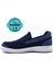 Büyük Beden 46 47 K1182 Memory Foam Erkek Tekstil Lacivert Bağcıksız Loafer Ayakkabı 2