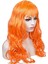 Turuncu Renk Astarlı Dalgalı Kesim Parti Peruğu 1