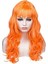 Turuncu Renk Astarlı Dalgalı Kesim Parti Peruğu 2