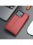 Casper Apple iPhone 15 Pro Max Deri Kılıf Magsafe Mıknatıslı Ayrılabilir Cüzdan-Kırmızı 6