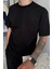 Siyah Oversize Basic T-Shirt 3