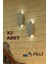 Pilli Modern Dekoratif Duvar Aydınlatması Aplik Gece Lambası 2'li Set 1