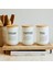 Mutfak 3 Lü Bambu Kapaklı Beyaz Cam Çay Şeker Kahve Saklama Kavanoz Takımı Baharatlık Düzenleme Beyaz 800 ML * 3 2
