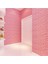 NW03 Pembe Tuğla Arkası Yapışkanlı Esnek Silinebilir Duvar Paneli 3D Duvar Kağıdı 1