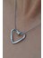 Çelik Valentine’s Düğüm Kalp Kolye Içi Boş Kalp Silver 2
