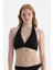 Siyah Üçgen Geniş Bikini Üst 1