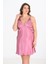 Büyük Beden 2li Gülkurusu Sabahlık Takımı Bigsize 6204 2