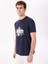 Bisiklet Yaka Baskılı Lacivert Erkek T-Shirt J5SM-TST7350 1