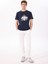 Bisiklet Yaka Baskılı Lacivert Erkek T-Shirt J5SM-TST7350 2