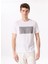 Bisiklet Yaka Baskılı Beyaz Erkek T-Shirt F5SM-TST 2746 3
