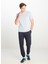 Bisiklet Yaka Gri Erkek T-Shirt ML60UFQ475 Regular Fit Patch Logo 3