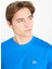 Bisiklet Yaka Saks Erkek T-Shirt ML60UFQA13 Regular Fit Patch Logo 4